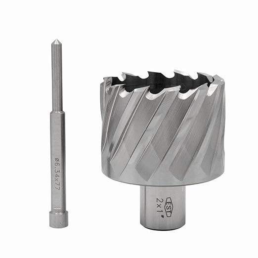 HSS M2AL Annular Cutter 1" DOC with 3/4" Weldon Shank for Magnetic Drill Press by EST (D2 X 1")