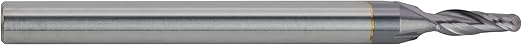 CME 10 pcs Micrograin Carbide End Mills, Ball Nose, TiAlN Coated, 5/64" Mill Diameter, 1/4" Length of Cut, 1 1/2" Overall Length, 2 Flute, Center Cutting