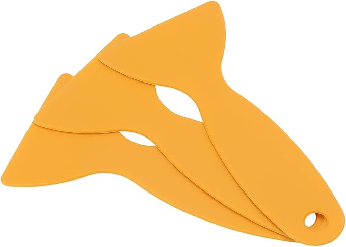 100 PCS Plastic Scraper Tool, Flexible Paint Scrapers, Small Yellow Putty Knife for Screen Protector Installation, Wallpaper, Decal, Patching, Spackling