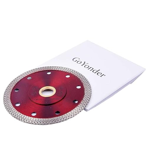 GoYonder 4.5 Inch Super Thin Diamond Saw Blade for Cutting Porcelain Tiles,Granite Marble Ceramics (4.5" -Red)