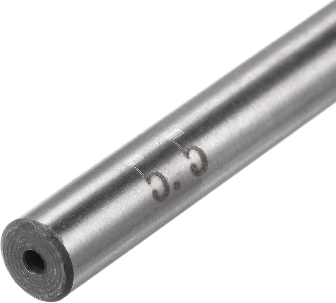 uxcell Chucking Reamer 5.5mm, H7 HSS Lathe Machine Reamer 6 Straight Flutes, Round Shank Milling Cutting Tool, Metric Reaming Drill Bit for Stainless Steel Metal Hole