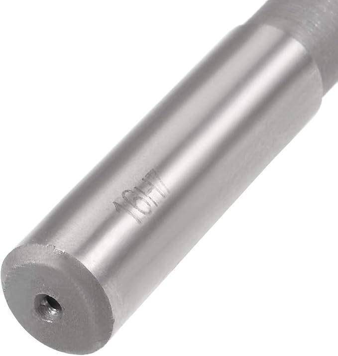 uxcell Chucking Reamer 16mm, H7 HSS Lathe Machine Reamer 6 Straight Flutes, Round Shank Milling Cutting Tool, Metric Reaming Drill Bit for Stainless Steel Metal Hole