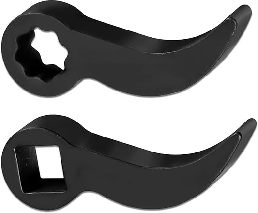 2 Pcs Pry Bar Wrench Adaptor Head - 2 Style Crowbar Adapter Head Tools Fits 1/2" Drive Ratchets, Half Shaft Removal Car Repairing Tools for Tight Spaces