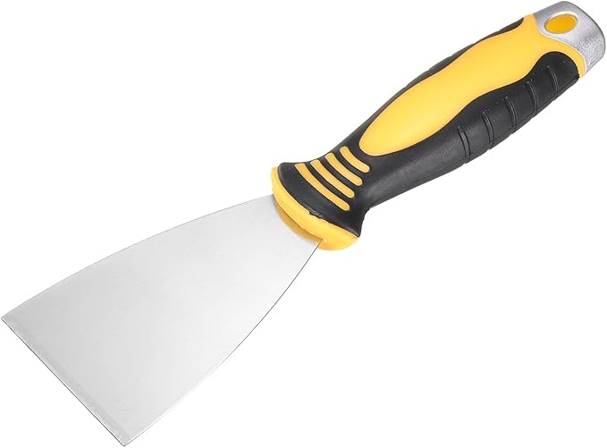 uxcell Putty Knife 2.5" High Carbon Steel Paint Scraper Flexible Drywall Repair Mud Knife for Removing Cement Wallpaper Mud Adhesive Taping with Metal Hammer End