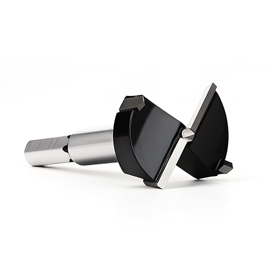 1-3/8 Inch Forstner Drill Bit Carbide Tipped,Woodworking Hinge Cutter for Precise Flat Bottom Holes in Hard Wood,Plywood,Plastic - Professional Grade