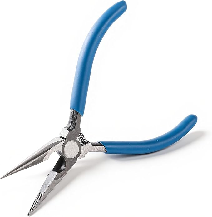Needle Nose Pliers Serrated Jaw Pliers 5" Precision Long Nose Plier Jewelry Plier Tools for Jewelry Making Electronics Repair Object Grasping Craft Making