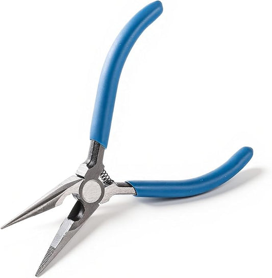 Needle Nose Pliers Serrated Jaw Pliers 5" Precision Long Nose Plier Jewelry Plier Tools for Jewelry Making Electronics Repair Object Grasping Craft Making