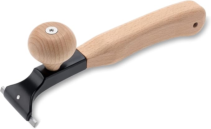 Premium Ergonomic Carbide Scraper ??2.5-inch YG10 Carbide Blade ??Comfortable Beech Wood Handle ??Professional Quality Paint Scraper Tool for Paint, Varnish, Glue & Rust Removal, Save time & effort