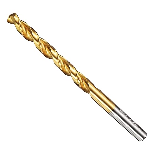 PATIKIL 7mm Drill Bit, M42 8% Cobalt High-Speed Steel Jobber Straight Shank 135° Titanium Nitride (TiN) Coated for Hard Metal Stainless Steel - 6 Pack