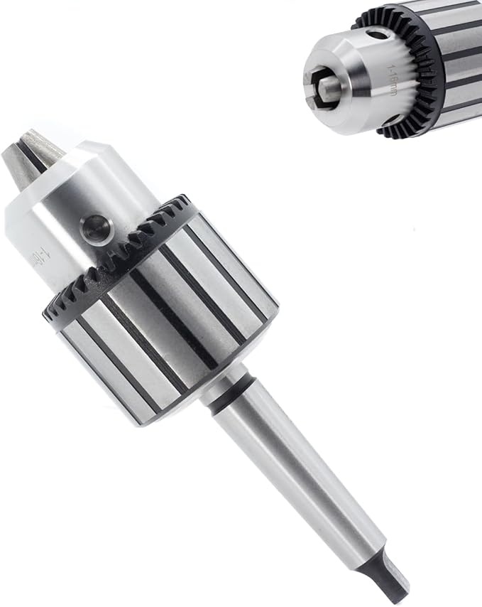 Drill Chuck JESTUOUS JT6 Key Type 5/8 Inch(1-16mm) with MT2 Morse Taper Arbor Heavy Duty Chucks