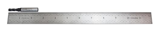 Accusize Industrial Tools 1/4 inch Fine Tooth M42 8% Cobalt Tialn Roughing End Mill, 3/8 in Shk Dia, 3/4 in Flute Length, 4 Flute, 1104-0014