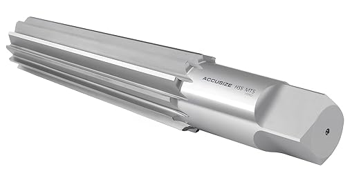 Accusize Industrial Tools H.S.S. Morse Taper Finishing Reamer, MT5, 2802-0005