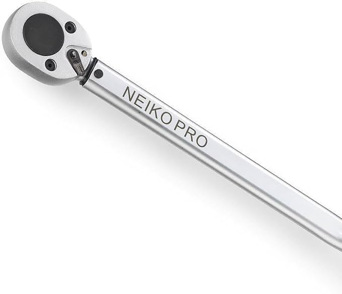 Neiko PRO 03711B 3/4??Torque Wrench, 3/4??Drive SAE, 50-300 Ft-Lb, 34??Length, Adjustable Click Torque Wrench, Chrome Vanadium Cr-V Steel