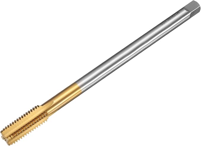 uxcell Metric Thread Tap M12 x 1.75 H2 160mm Straight Flute Screw Thread Milling Machine Taps Threading Tapping Repair Tool