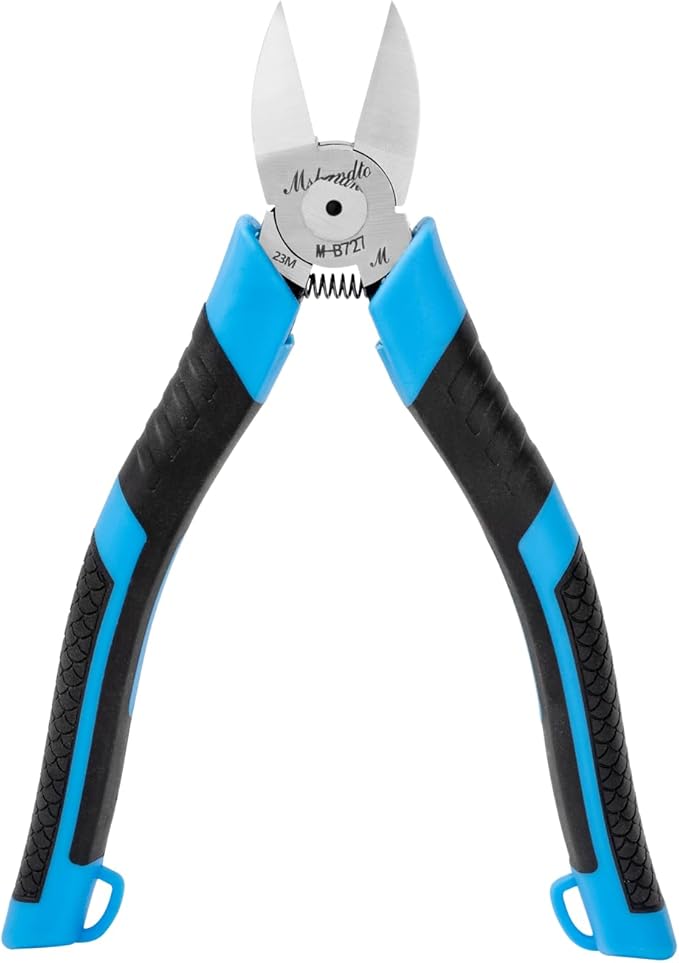 Wire Cutters Flush Cutters for Jewelry Making, Ultra-Sharp Side Cutters, CR-V Diagonal Cutters for Crafting, Flush Cut Pliers for Soft Copper Wire, Floral, Circuit Board (7" 1Pack)