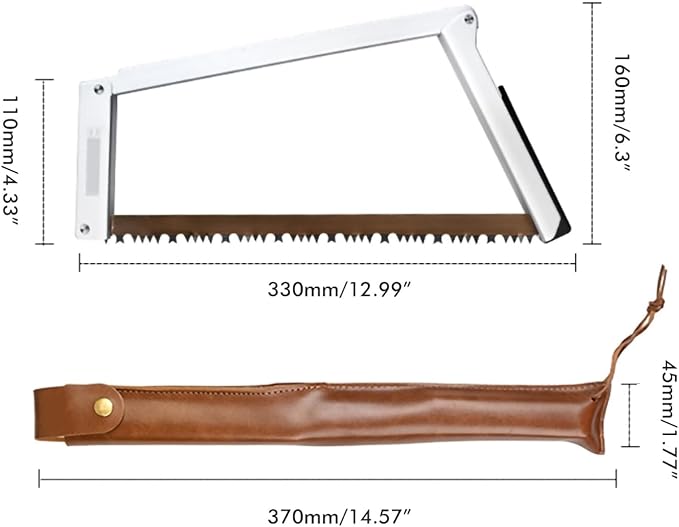 Folding Handsaw, High Manganese Steel + Aluminum Alloy + Nylon, Multifunctional Rectangular Saw for Outdoor Camping Woodworking (silver)