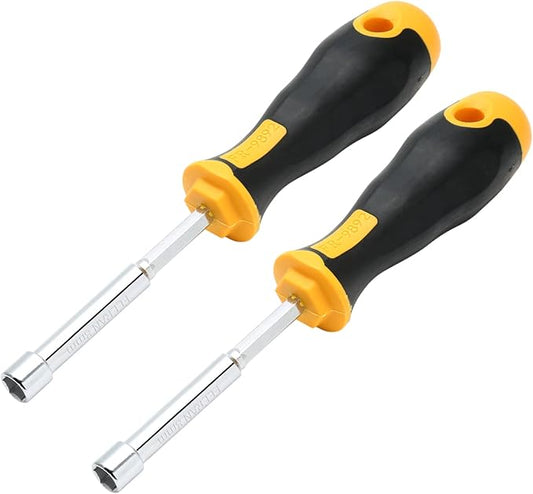 2Pcs 8mm Socket Wrench Screwdrivers High-Carbon Steel Hex Nut Driver for DIY Hand-Making, Repairs