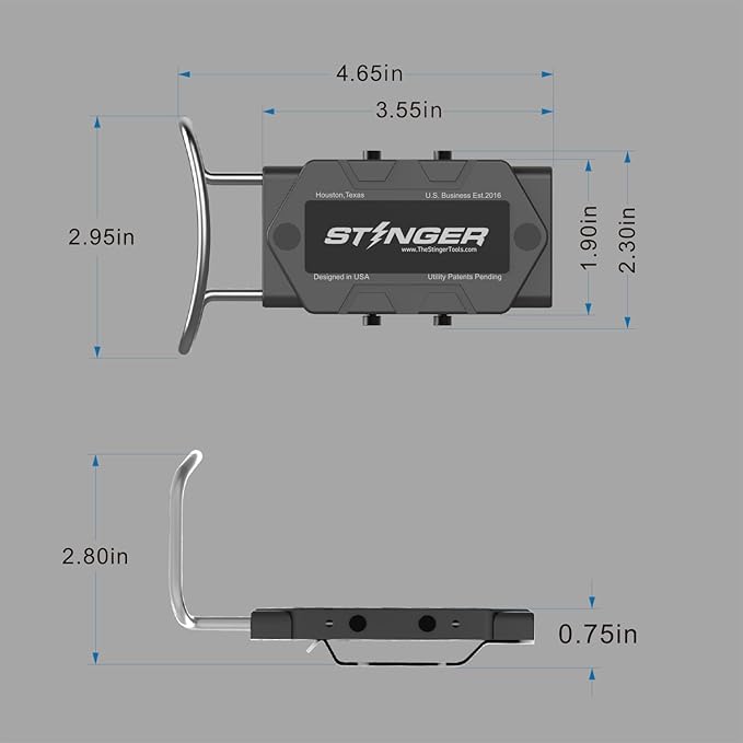 Stinger Magnetic Tool Holder on Tool Hammer Holder for Belt, Strong Magnets Belt Clip Holster for Any Magnetic Tools and Hardware Holds Hammer, Wrench, Pliers, Screws, Nails, Drill Bit, Screw Driver