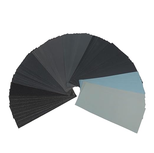 60Pcs of 9x3.6 Inch 8 Grit Mixed Packing Wet and Dry Sandpaper, Woodworking Furniture/Automobiles/Metal/Lacquer Polishing Sanding Sheets, 120/320/600/1000/1500/2000/5000/10000 Grit