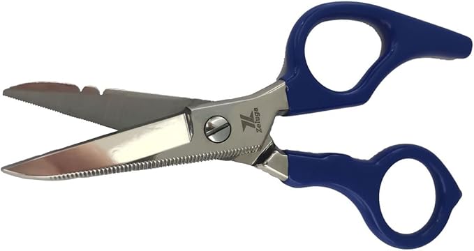12-229 5in. Heavy Duty Stainless Steel Electrician's Scissor with Ergonomic Handle