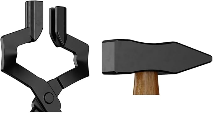 Blacksmith Tongs Set,2PCS Blacksmith Forge Kit for Beginner and Seasoned Blacksmiths, Craftsmen and Bladesmiths