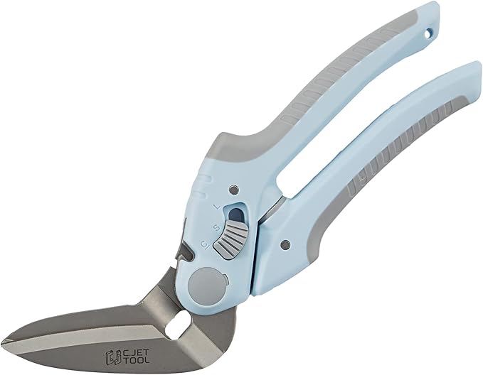 8" Heavy Duty Carpet Cutter, Multipurpose, Professional Soft Grip Stainless Steel (Blue)