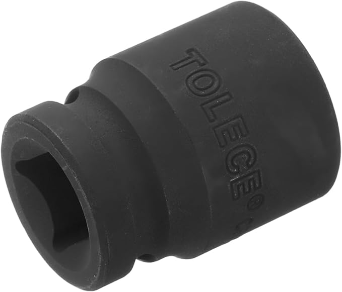 uxcell 1/2" Drive x 21mm Shallow Impact Socket 12-Point Metric CR-MO Steel Nut Impact Grade Socket for Auto Repair