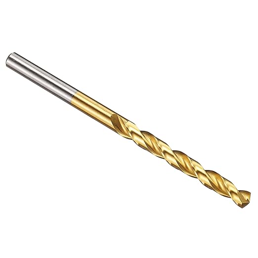 PATIKIL 5.4mm Drill Bit, M42 8% Cobalt High-Speed Steel Jobber Straight Shank 135° Titanium Nitride (TiN) Coated for Hard Metal Stainless Steel - 1 Pack