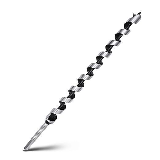 0.98 x 18 inch Auger Drill Bit for Wood,25x460mm Hex Shank Ship Auger Bit for Soft Wood, Hard Wood, Plastic, Composite Materials and DIY Projects