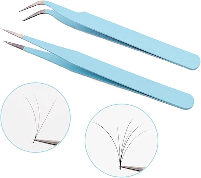 4PCS Precision Tweezers Set, Diamond painting tools,Upgraded Anti-Static Stainless Steel Curved of Tweezers, for Diamond painting, Electronics, Laboratory Work, Jewelry-Making, Craft, Soldering, etc