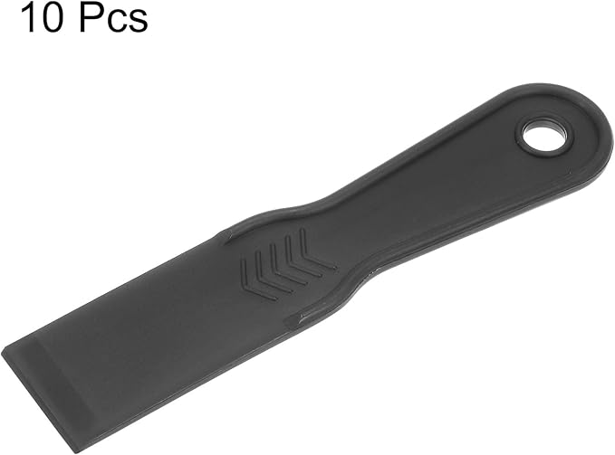 HARFINGTON 10pcs Putty Scraper 1.5" Width 6mm Thin Flexible Plastic Putty Knives for Taping Drywall Spreading Painting Wall Scratching