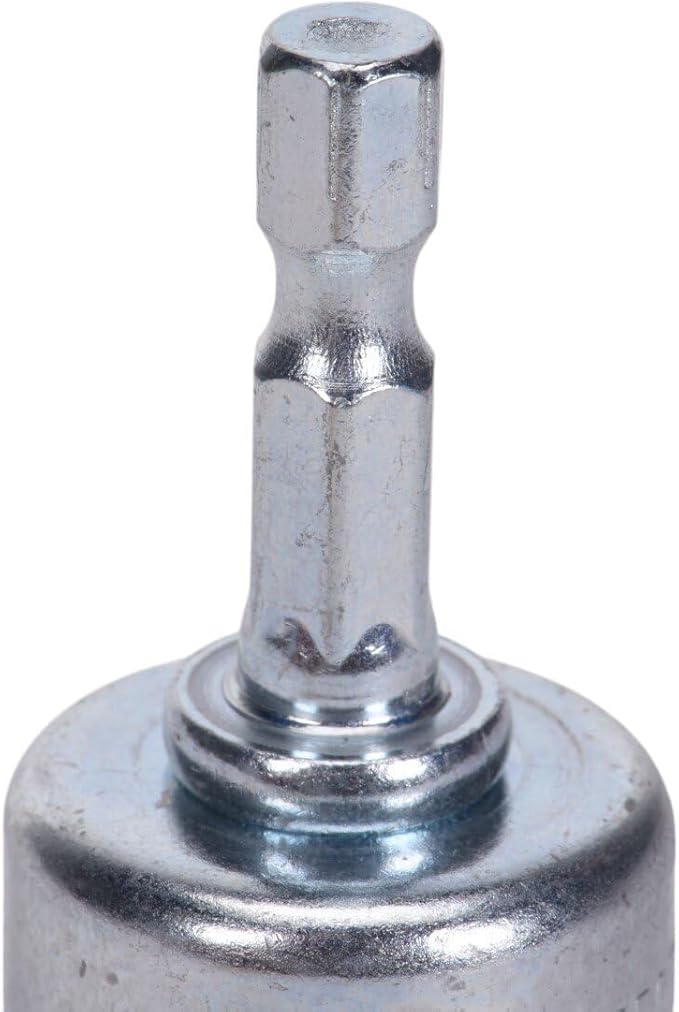 Century Drill & Tool 77201 1" Coarse Nylon End Brush, 80 Grit, 1/4" Quick Change Shank, 4,500 RPM - Nylon Bristles for Metal, Wood, Plastic, Masonry