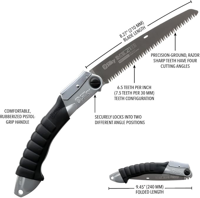Silky Professional Series Super Accel Folding Hand Saw 210mm Large Teeth (119-21)
