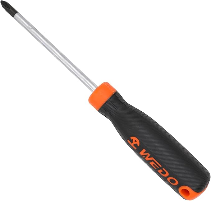 WEDO Phillips Screwdriver S2 Steel die-forged Magnetic Tip Ergonomic Comfortable Non-Slip Handle,PH2*100mm