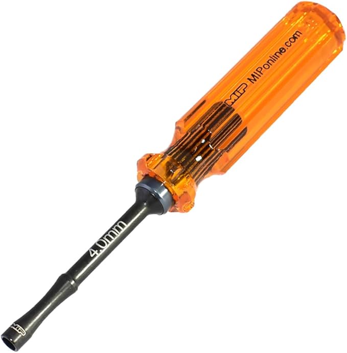 MIP 9801 4.0mm Metric Hex Nut Driver RC Tool ??Precision Grip Hex Screwdriver with Deep Socket for RC Car Repair, Made 100% in USA