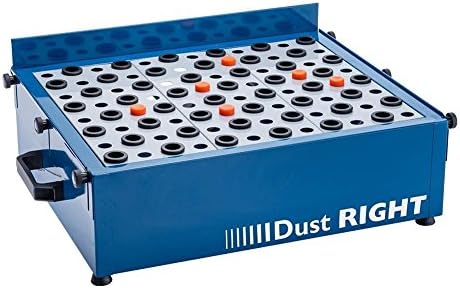 Rockler Downdraft Table - Orange Material Stops Woodworking Table - Metal Dust Collector w/Durable Powder-Coat Finish - Adjustable Rubber Feet Provides Firm Footing