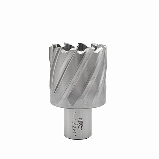 HSS M2AL Annular Cutter 1" DOC with 3/4" Weldon Shank for Magnetic Drill Press by EST (D1-1/2" X 1")