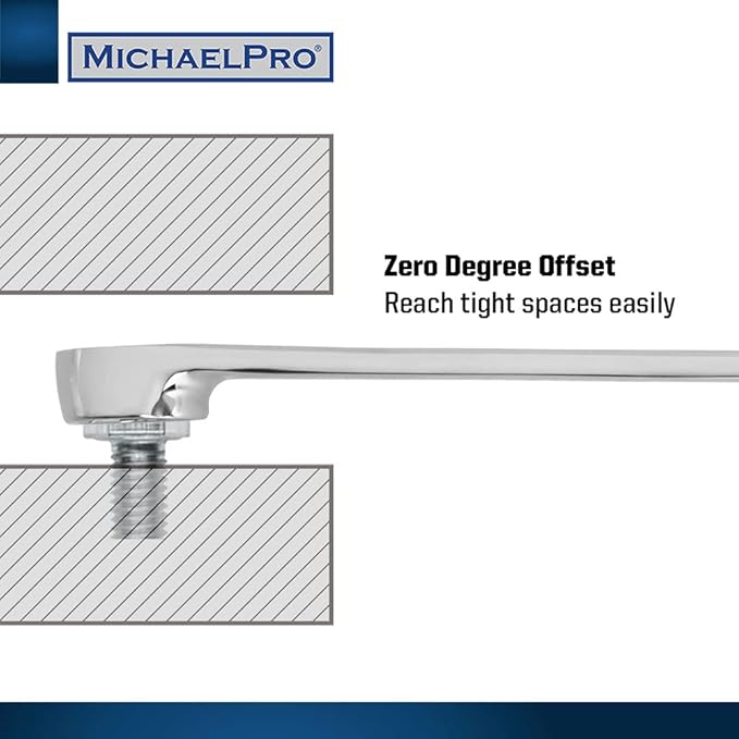 MichaelPro MP001213 7Pc Extra Long Bolt Extractor Wrench Set (Metric) | 6-Point Rounded Box End Nut & Bolt Remover | Rounded, Stripped, Thin Bolt & Nut Remover