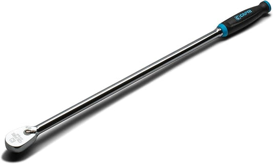 Capri Tools 1/2 in. Drive Fine 90-Tooth Extra Long Ratchet, Ergonomic Soft Grip, 25 in. Long