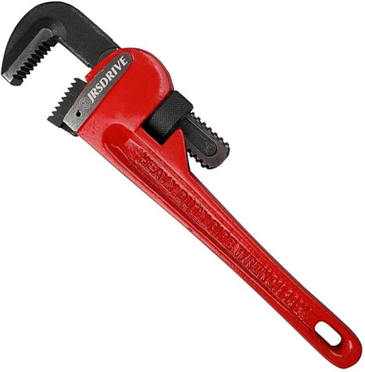 JRSDRIVE 1 Piece Pipe Wrench 14 inch Heavy Duty Adjustable Plumbing Wrench Construction & Heavy-Duty Applications for Industrial & Professional Use E-2049