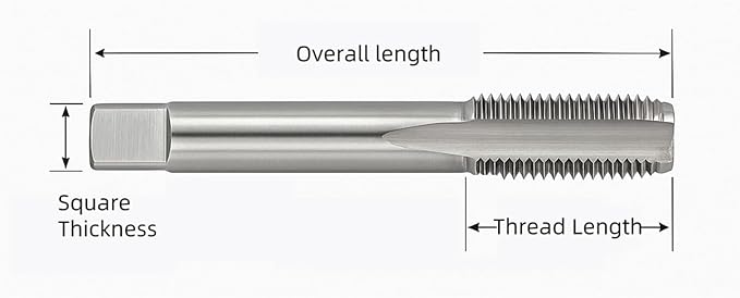 M16x2.0 Metric Thread Tap 6542 High-Speed Steel Tap for Internal Threading and Repair
