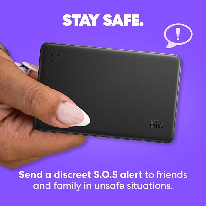 Tile by Life360 Slim - Wallet Finder, Bluetooth Tracker and Item Locator for Luggage Tags, Passports and More. Both iOS and Android Compatible. Phone Finder. 1-Pack (Pink Punch)
