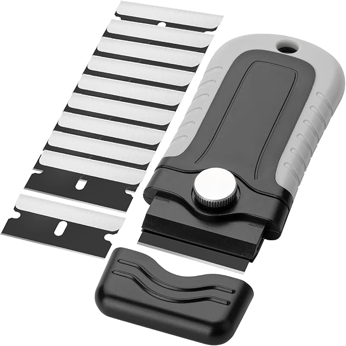 Bates- Razor Blade Scraper, Razor Scraper Set with 10 pcs Extra Blades, Window Scraper Tool, Glass Scraper Blades, Blade Scraper, Razor Blade Scraper Tool, Razor Scraper Tool