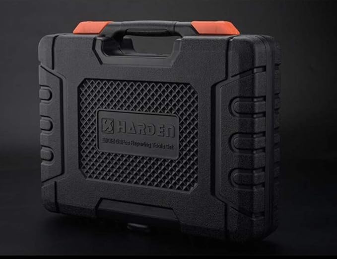 Edward Tools Harden 63 Piece Tool Set with Tool Box - Portably Handyman Tool Kit for Home, Dorm - Includes Essentials: Hammer, Screwdrivers, Wrenches, Pliers, Saw, Knife, Nails, Etc