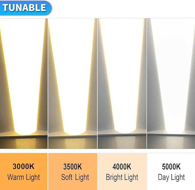 Cortelco 2x2 LED Troffer Light??0W/25W/30W/35W/40W,Up to 6000 Lumens,4 CCT Selectable 3000K/3500K/4000K/5000K,0-10V Dimmable Drop Ceiling Panel ??100-277V,ETL & DLC Listed,Commercial Grade,4-Pack