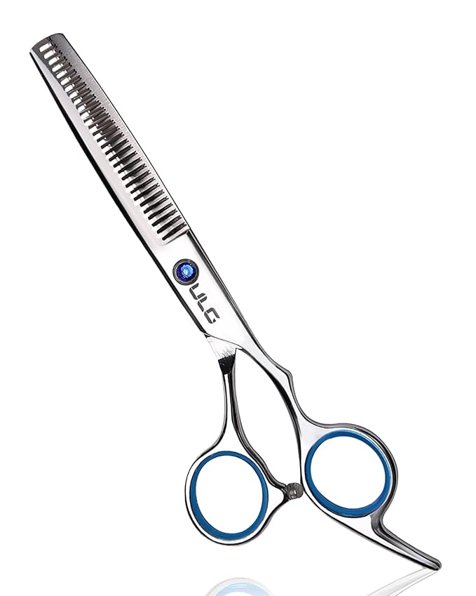 ULG Professional Thinning Shears with Comb - 6.5??Japanese Stainless Steel Texturizing & Hair Cutting Scissors for Salon & Home Use