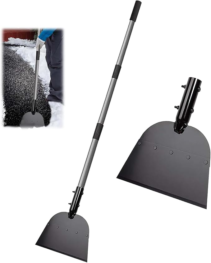 Flat Shovel, Ice Scraper, Snow Shovel, Ice Shovel, 54" Snow Ice Chopper for Walkway, Ice Removal Tool for Road Garden Scraper Garden Cleaning Scraper, Outdoor Weed Remove Tool for Lawn Edging