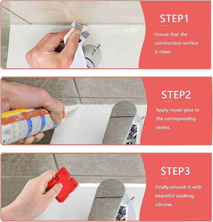11 Piece Set 竊똏rofessional Caulking Tool Kit with Sealant Finishing Tools竊똄asy Silicone Caulking with Guides竊똂aulk Removal Tools and Fill Removal Tool Silicone Fill