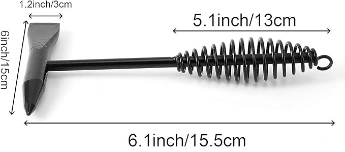 ZOENHOU 6 PCS 10.5" Welding Chipping Hammer, 1.1Lbs 500g Welding Hammer with Coil Spring Handle, Welding Slag Hammer
