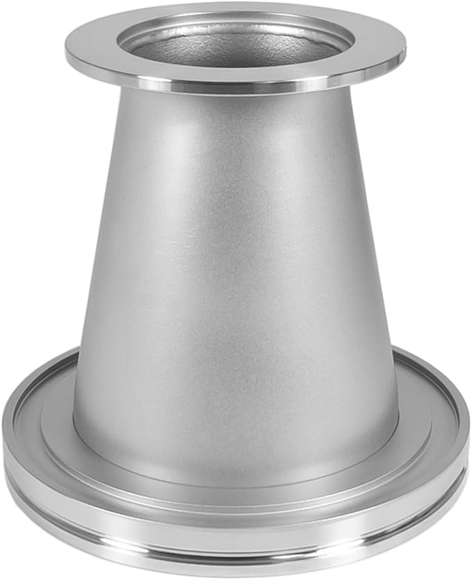 Adapter Conical Profile KF-25 to ISO-80 Large Flange, Reducing Nipple Fittings, ISO-KF NW-25 to ISO-LF Size NW-80, Stainless Steel (KF-25, ISO80)
